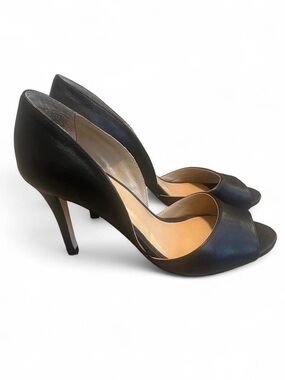 Lands' End Black‎ Peep-Toe High Heels Old Money